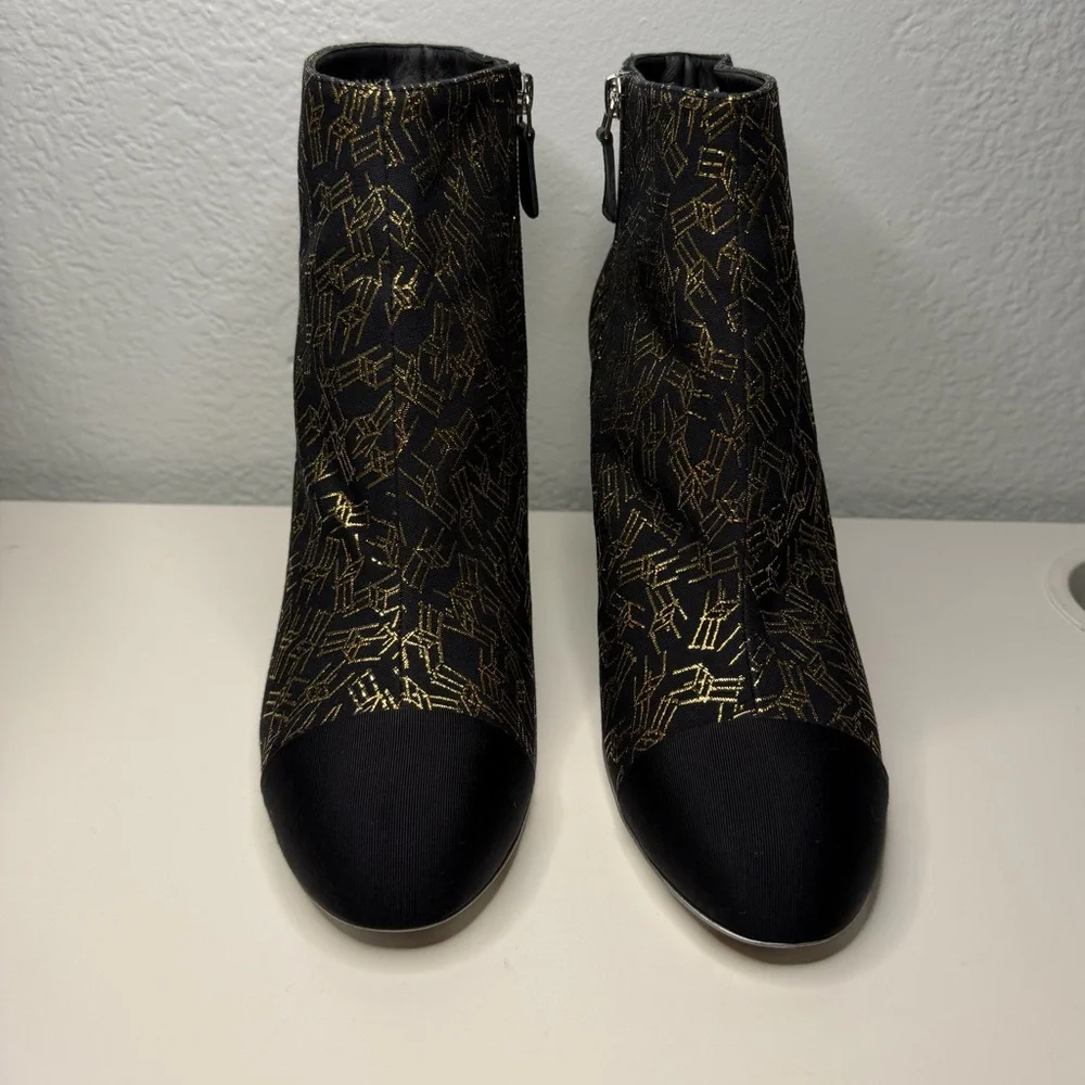 Chanel Black and Gold Ankle Boots - Picture 3 of 11